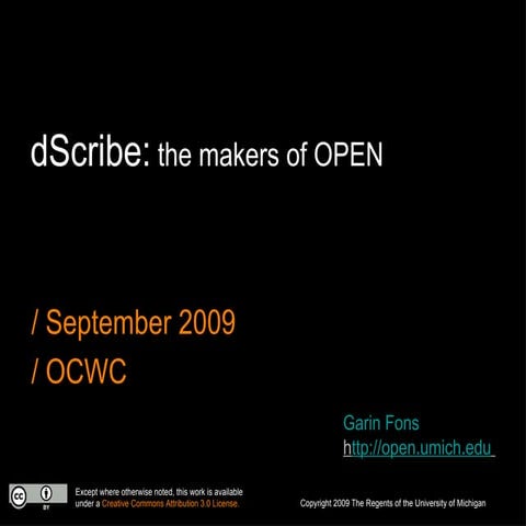 dScribe: The makers of OPEN