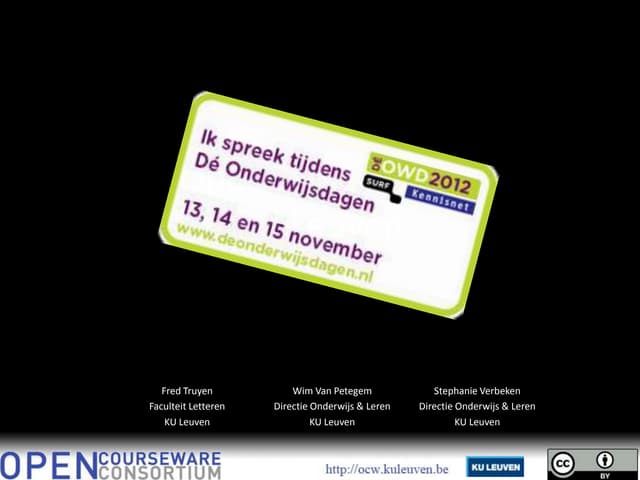 OCW KU Leuven op Dé Onderwijsdagen