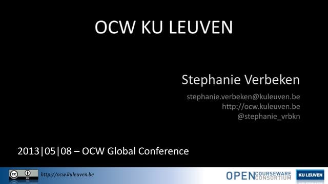 OCW KU Leuven @ OCWC Global 2013 (Bali)