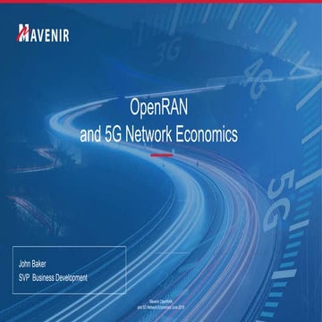 Mavenir: OpenRAN and 5G Network Economics