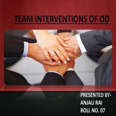 team interventions of od