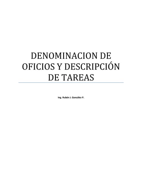 Denominacion de oficios y descripci...