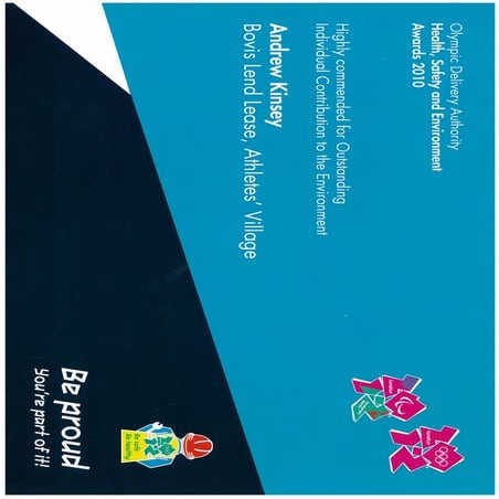 ODA Commendation HSE Awards July 2010