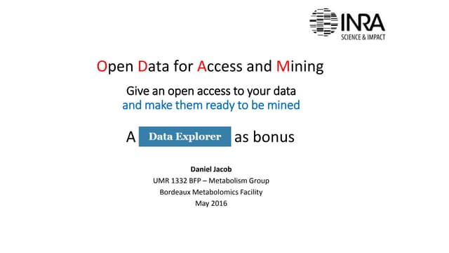 Odam: Open Data, Access and Mining