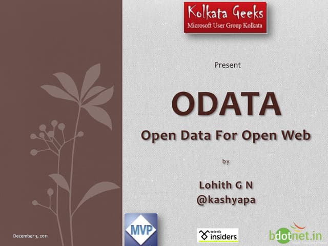OData - Open Data For Open Web