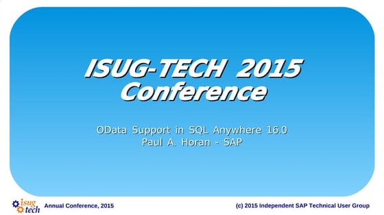 SQLAnywhere 16.0 and Odata