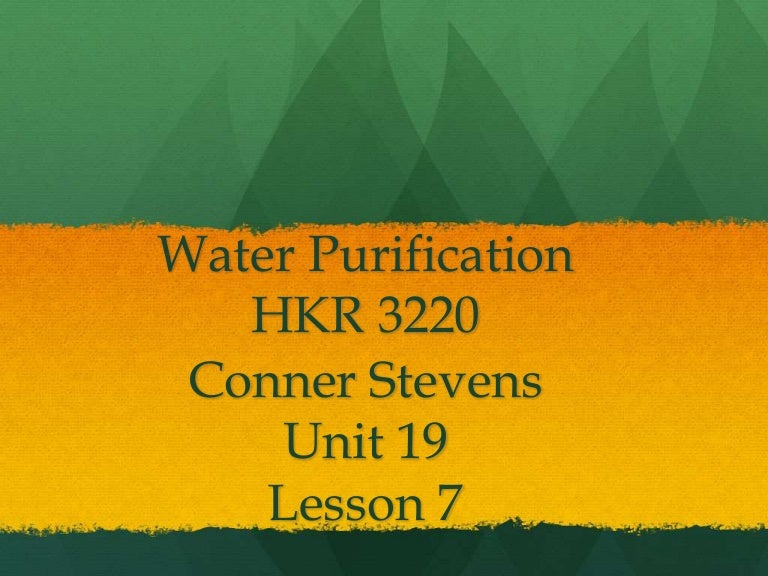 Oda water purification assignment