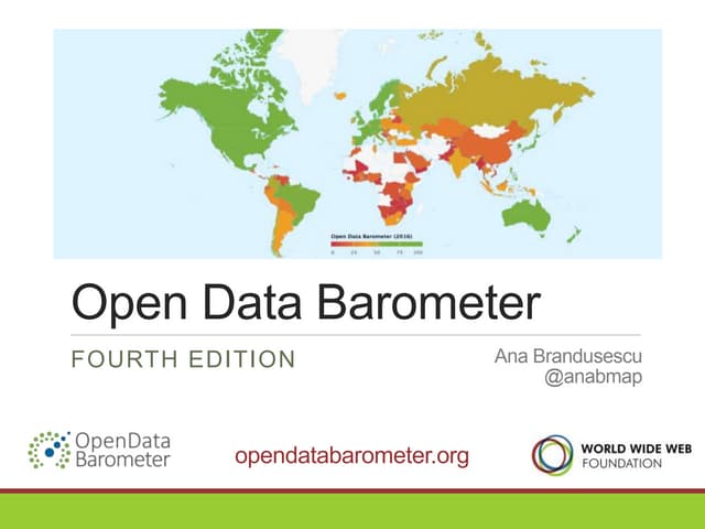 The state of open data in Canada & the Open Data Barometer