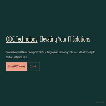 ODC Technology and Its Role in Modern Software Development | PPT