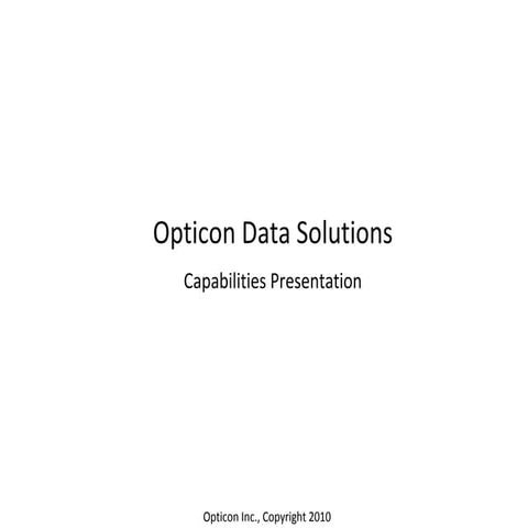 ODC setup services | PDF