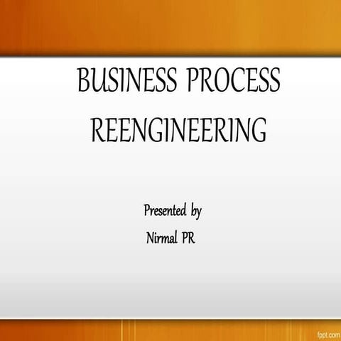 Business Process Re-Engineering | PPTX | Business Administration | Business