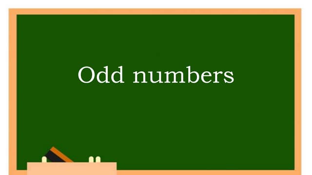 Even and odd numbers | PPTX