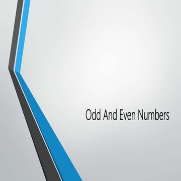 Odd Even numbers 
