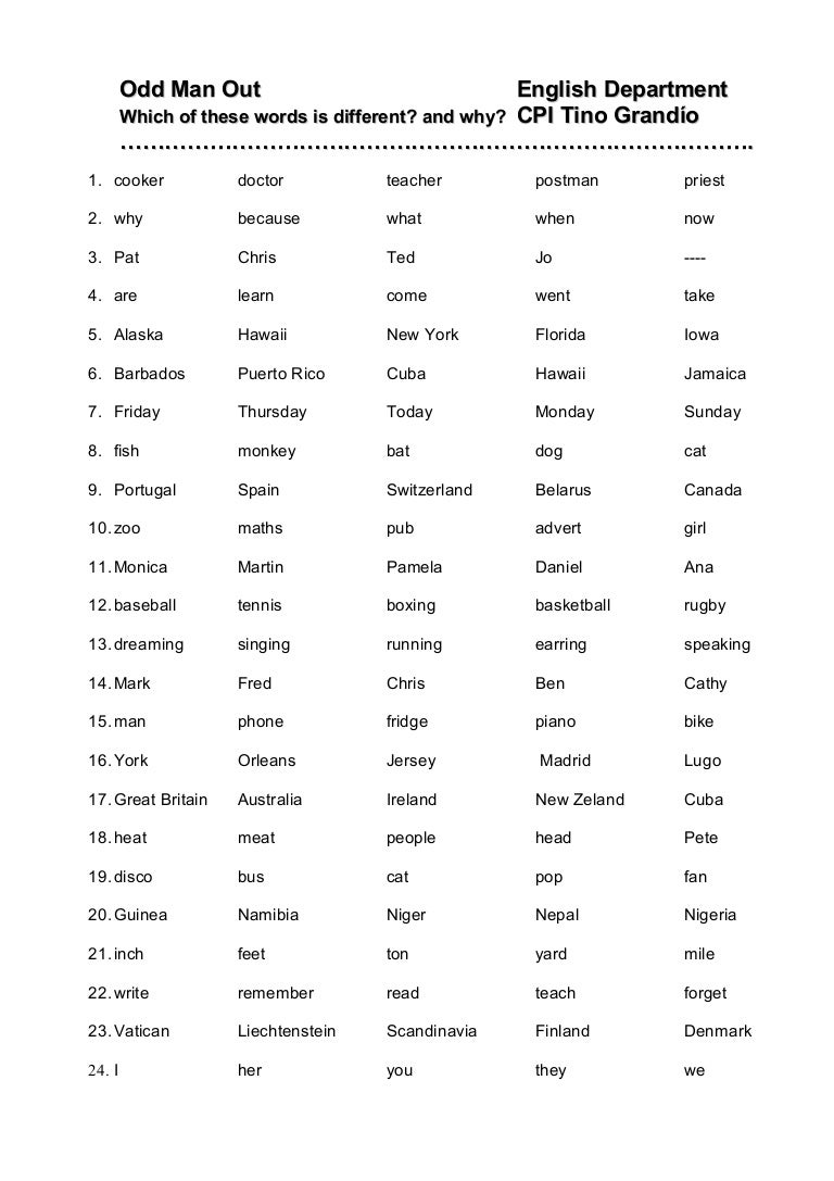 worksheet Odd Man Out Worksheets For Kids oddmanout 170215212600 thumbnail 4 jpgcb1487193985