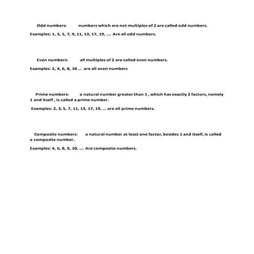 Odd numbers | DOCX