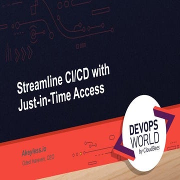 Streamline CI/CD with Just-in-Time Access