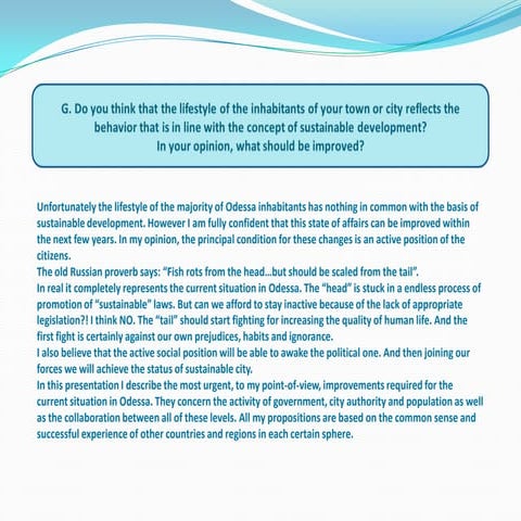 Odessa in sustainable development presentation