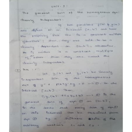 Ode unit 1 | PDF