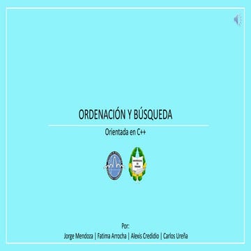 Ordenación y búsqueda orientada a C++