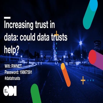 Launch of ODI 2019 data trust pilots work