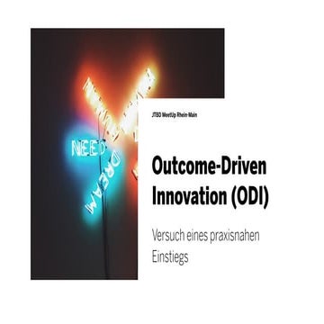 Praktischer Einstieg zu Outcome-Driven Innovation