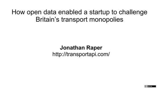 Jonathan Raper presentations