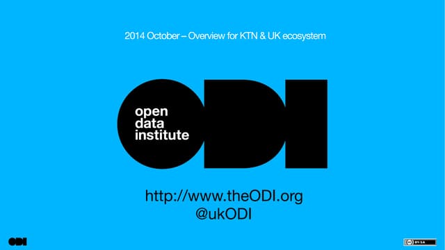 ODI 2014-10 – update for KTN & UK ecosystem