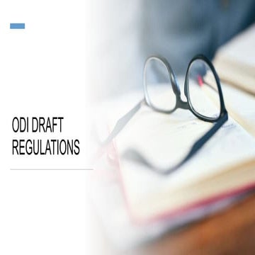ODI DRAFT REGULATIONS
