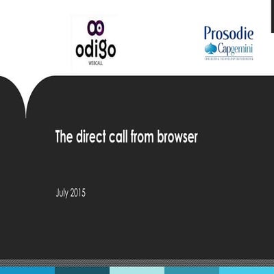 Odigo webcall, the direct call from browser | PPTX