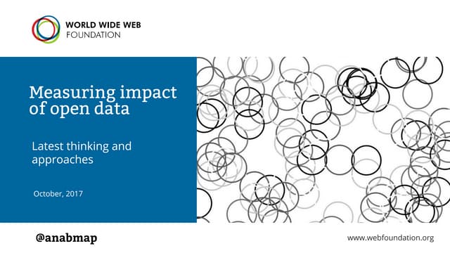 Measuring impact of open data: Latest thinking and approaches