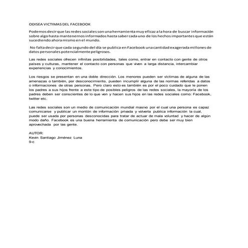 Odisea victimas del facebook