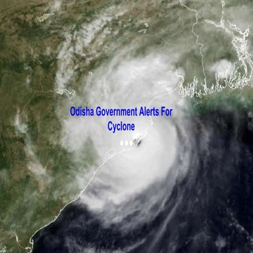Odisha government alerts for cyclone