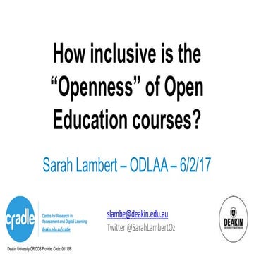 How inclusive is the openness of Open Education?