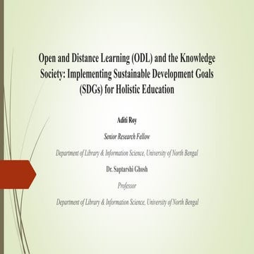 Open Disntace Learning and OER