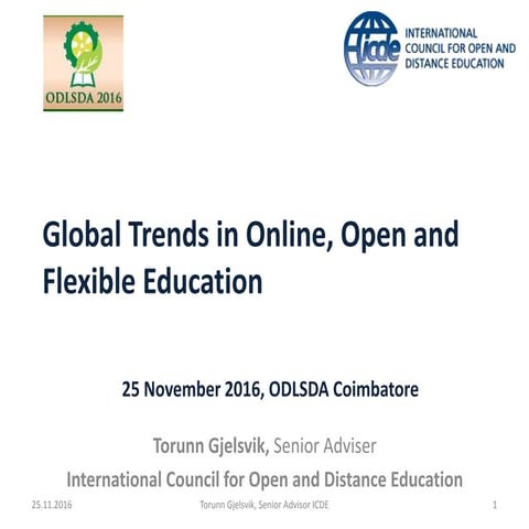 Global trends in Online, Open and Flexible education