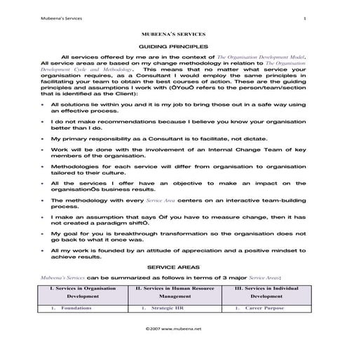 HR and OD Consulting Services