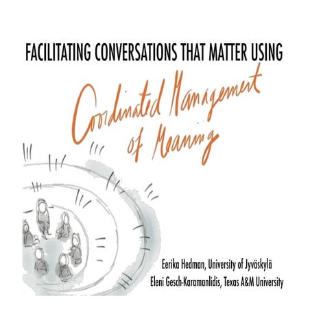 Facilitating Conversations that Matter Using Coordinated Management of Meanin...
