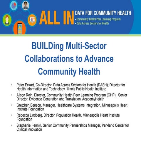 BUILDing Multi-Sector Collaborations to Advance Community Health