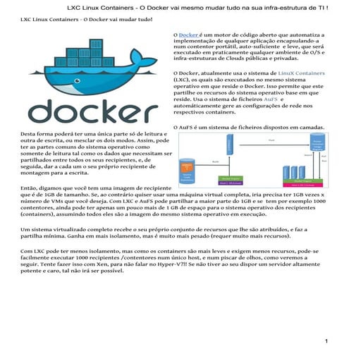 O docker vai mudar tudo na sua infra estrutura-ti