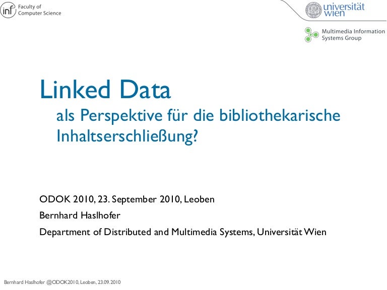 Linked Data als Perspektive für die bibliothekarische Inhaltserschlie…