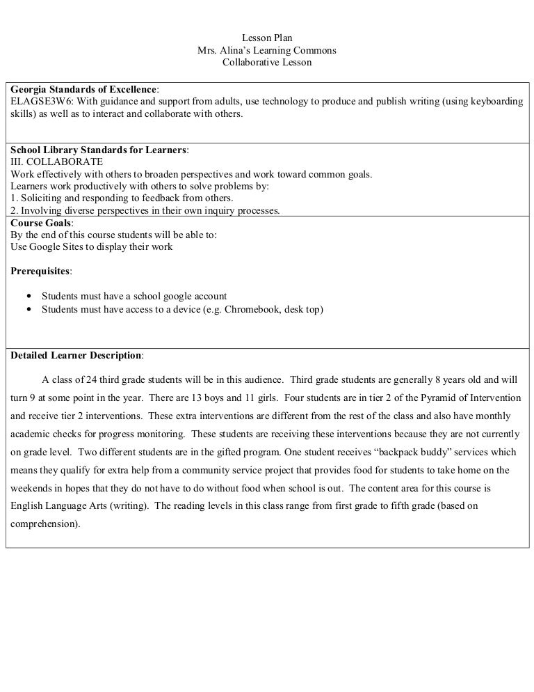 Collaborative Lesson Plan Rubric By Marie Coleman Issuu Vrogue