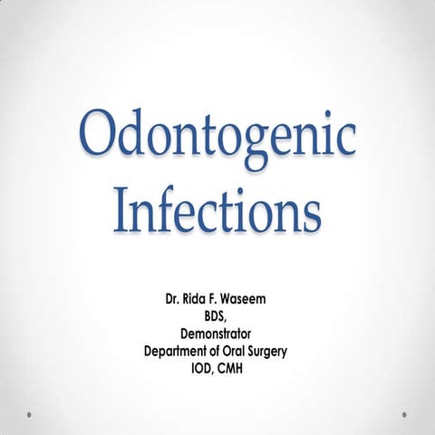 Odontogenic infections