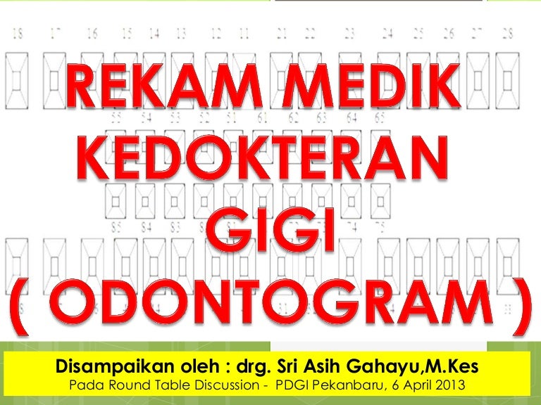 Rekam Medik Gigi Odontogram Permenkes Nomor 269 Menkes Per