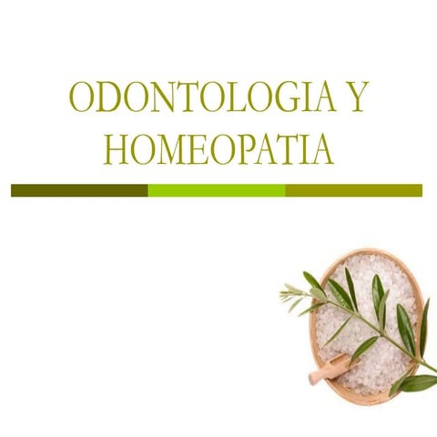 Odontologia Y Homeopatia