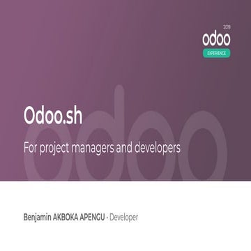 Odoo.sh for Project Managers and Developers