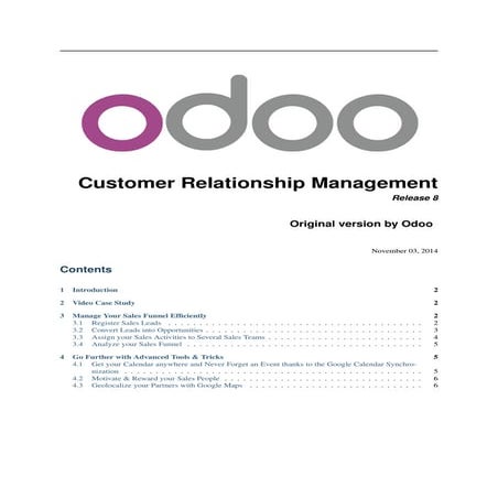 Odoo functional-training-v8-crm