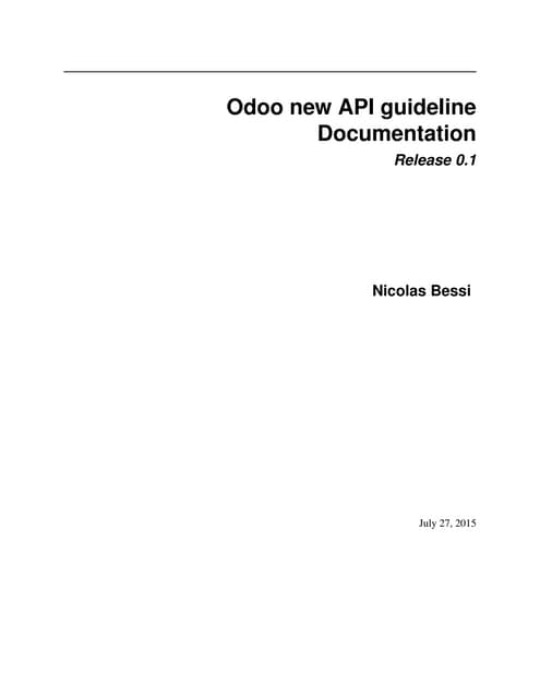 Odoo new-api-guide-line