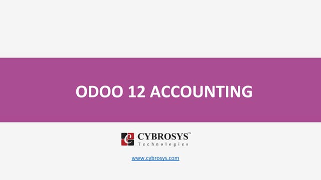 Odoo 12 accounting