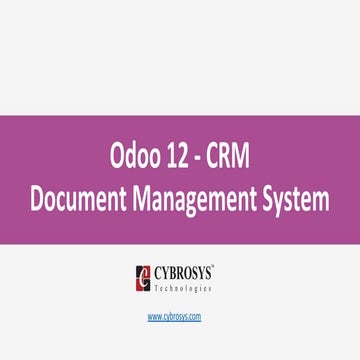 Odoo 12 - CRM  Document Management System