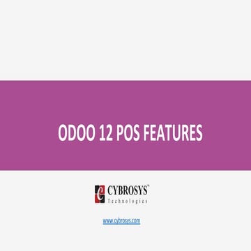 Odoo 12 pos features